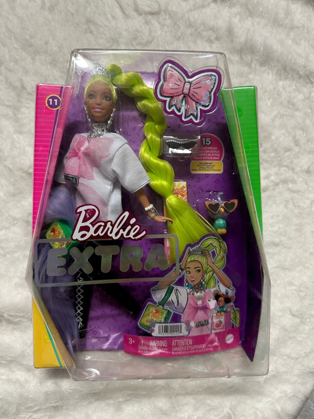 Barbie Extra Doll with Neon Green Braid and Purple Accents - Barbie
